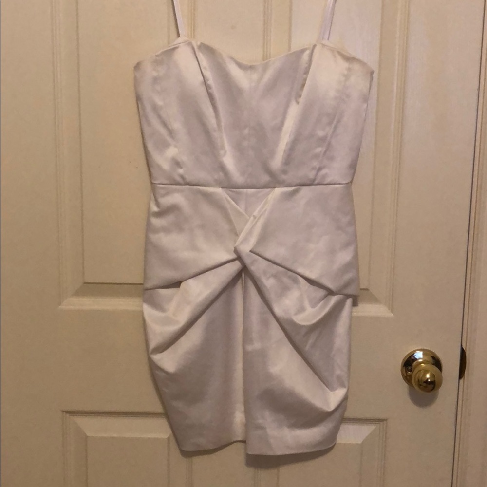 BCBG White Strapless Mini